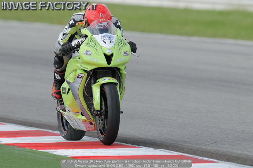 2010-06-26 Misano 0645 Rio - Supersport - Free Practice - Robbin Harms - Honda CBR600RR